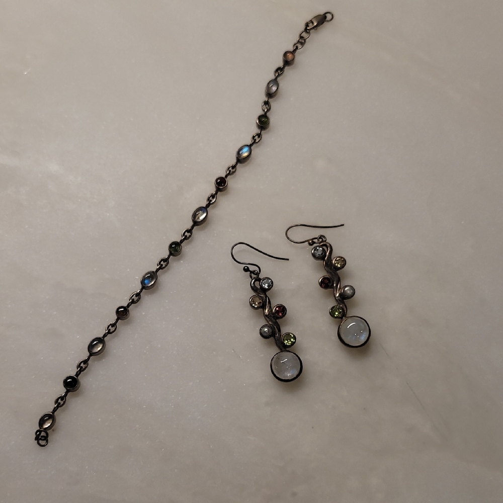 STERLING SILVER Earings and Bracelet